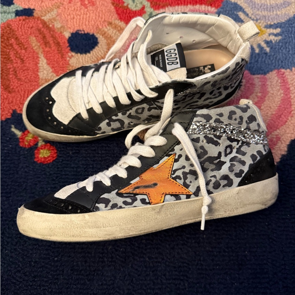 Golden Goose Midstar Leopard Print Sneakers - Picture 9 of 10
